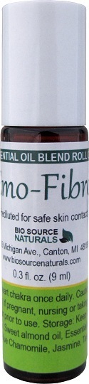 Emo-Fibro Essential Oil Blend - 0.3 fl oz (9 ml) Amber Glass Roll-On Bottle with Stainless Steel Roller Ball and Cap