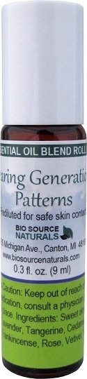 Clearing Generational Patterns Essential Oil Blend Roll-On - 0.3 fl oz (9 ml) Amber Glass Roll-On Bottle with Stainless Steel Roller Ball and Cap