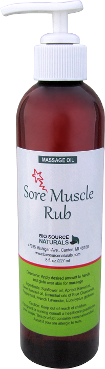 Sore Muscle Rub Massage Oil 8 fl oz (227 ml)