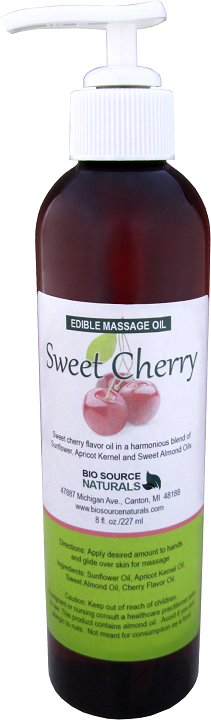 Sweet Cherry (Lickable, Kissable) Edible Massage Oil 8 fl oz (227 ml)