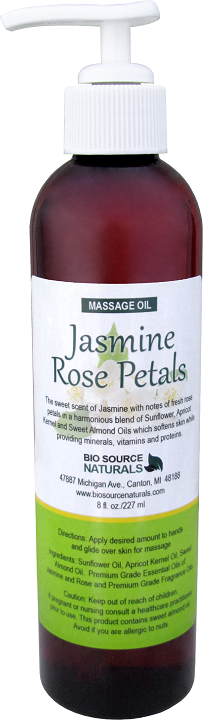 Jasmine Rose Petals Massage Oil 8 fl oz (227 ml)