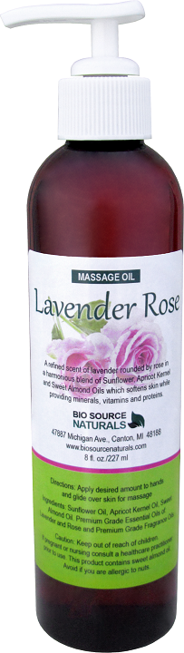Lavender Rose Massage Oil 8 fl oz (227 ml)