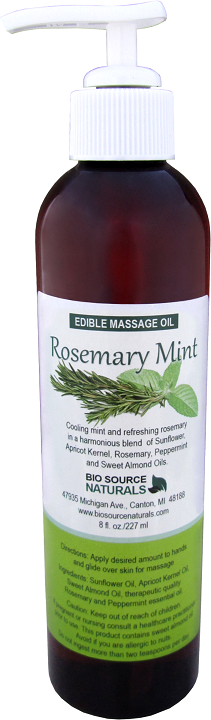 ​Edible Rosemary Mint Massage Oil 8 fl oz (227 ml)