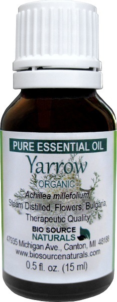 Yarrow Pure Essential Oil, Organic - Bulgarian - with Analysis Report