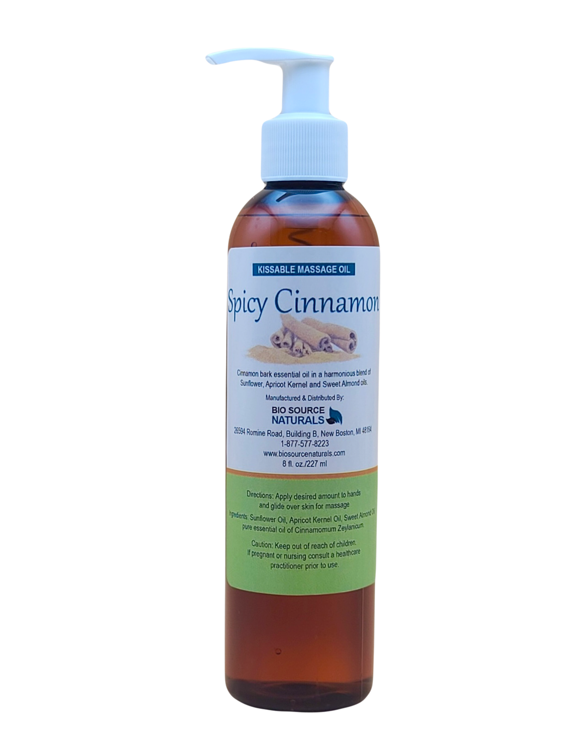 Spicy Cinnamon Flavor Kissable Massage Oil 8 fl oz (227ml)