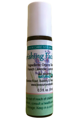 Nourishing Facial Serum Roll-On - 0.3 fl oz (9 ml) Amber Glass Roll-On Bottle with Stainless Steel Roller Ball and Cap