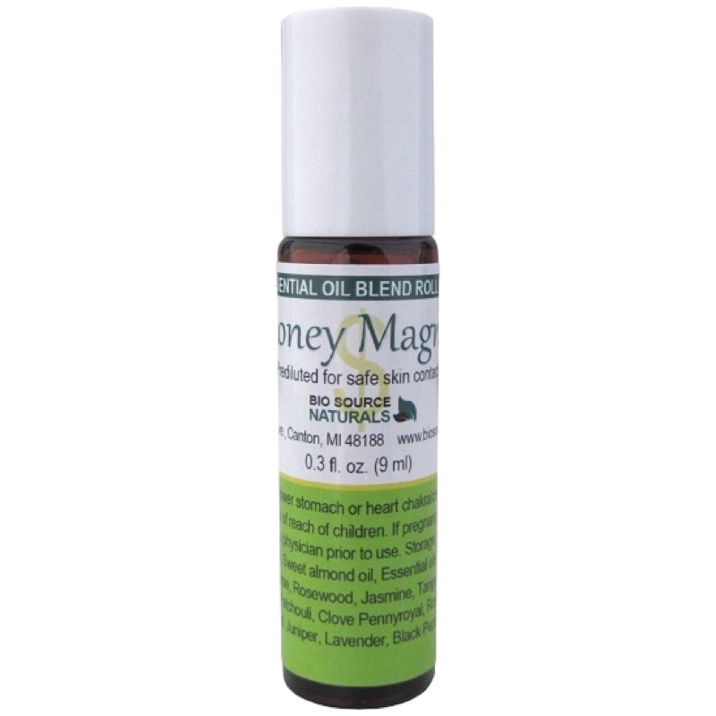 Money Magnet Essential Oil Blend Roll-On - 0.3 fl oz (9 ml) Amber Glass Roll-On Bottle with Stainless Steel Roller Ball and Cap