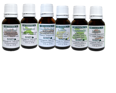 Essential Oils for Oral Care Set - Fluoride Free - Six (6) 15 ml Bottles