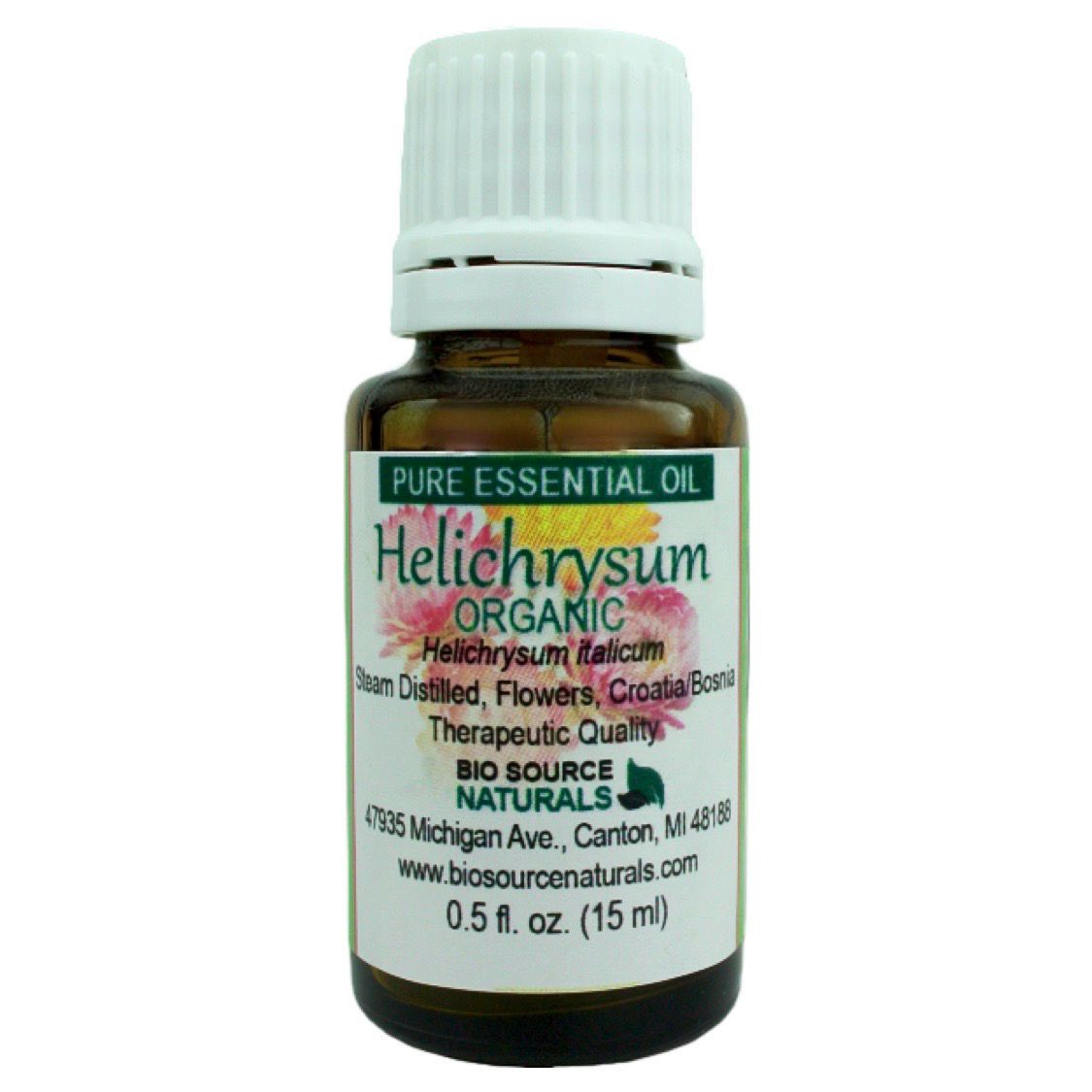 Helichrysum, Organic (Helichrysum italicum) Pure Essential Oil with Analysis Report