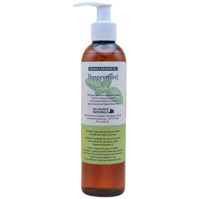 Peppermint Kissable Massage Oil 8 fl oz (227 ml)