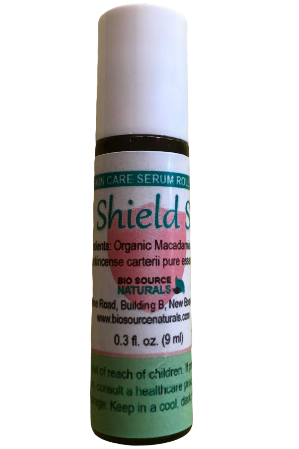 Skin Shield Skin Care Serum Roll-On - 0.3 fl oz (9 ml) Amber Glass Roll-On Bottle with Stainless Steel Roller Ball and Cap