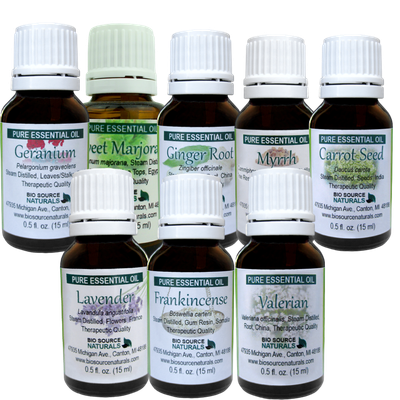 Dog Care Set of 8 Pure Essential Oils, 0.5 oz (15 ml) Each
