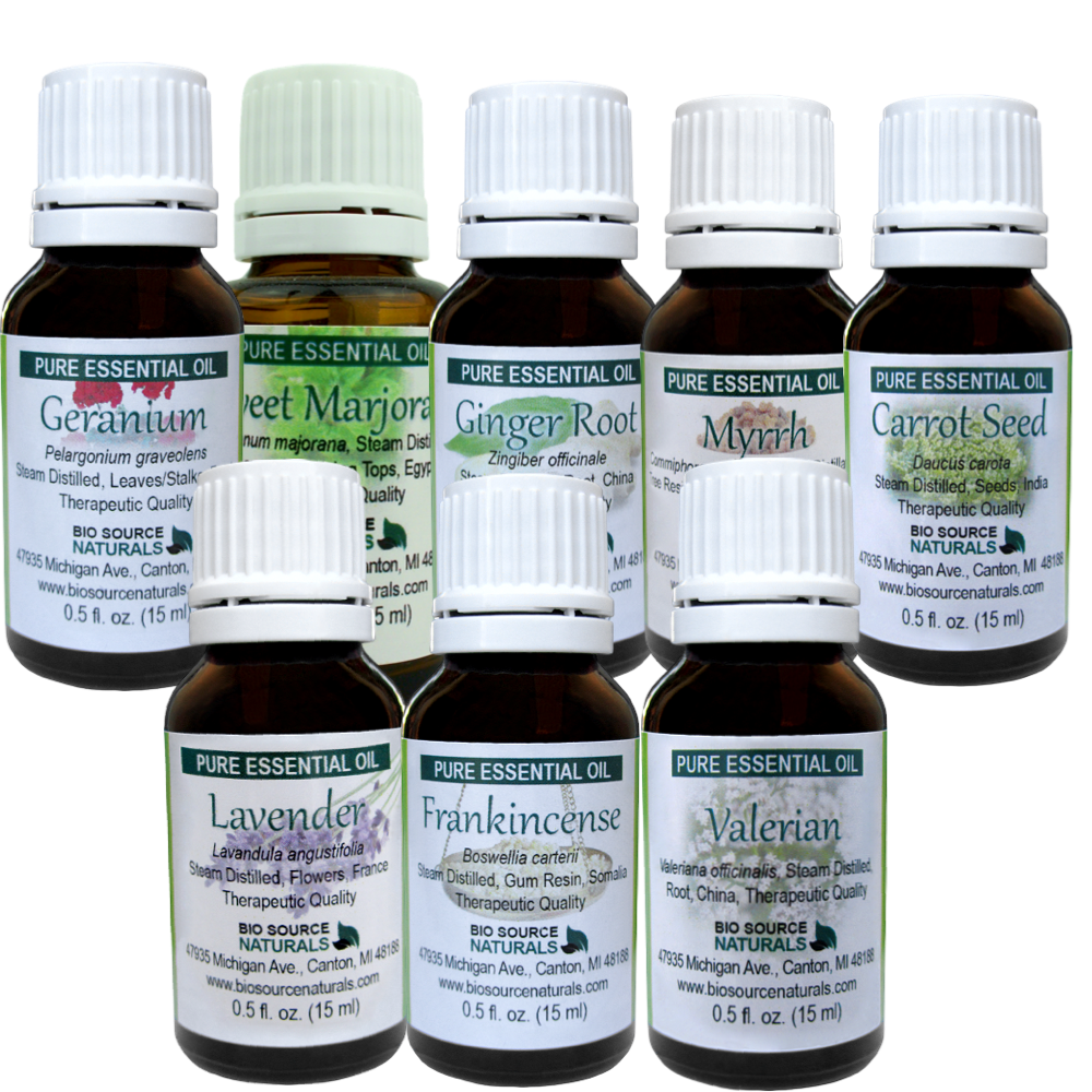 Dog Care Set of 8 Pure Essential Oils, 0.5 oz (15 ml) Each