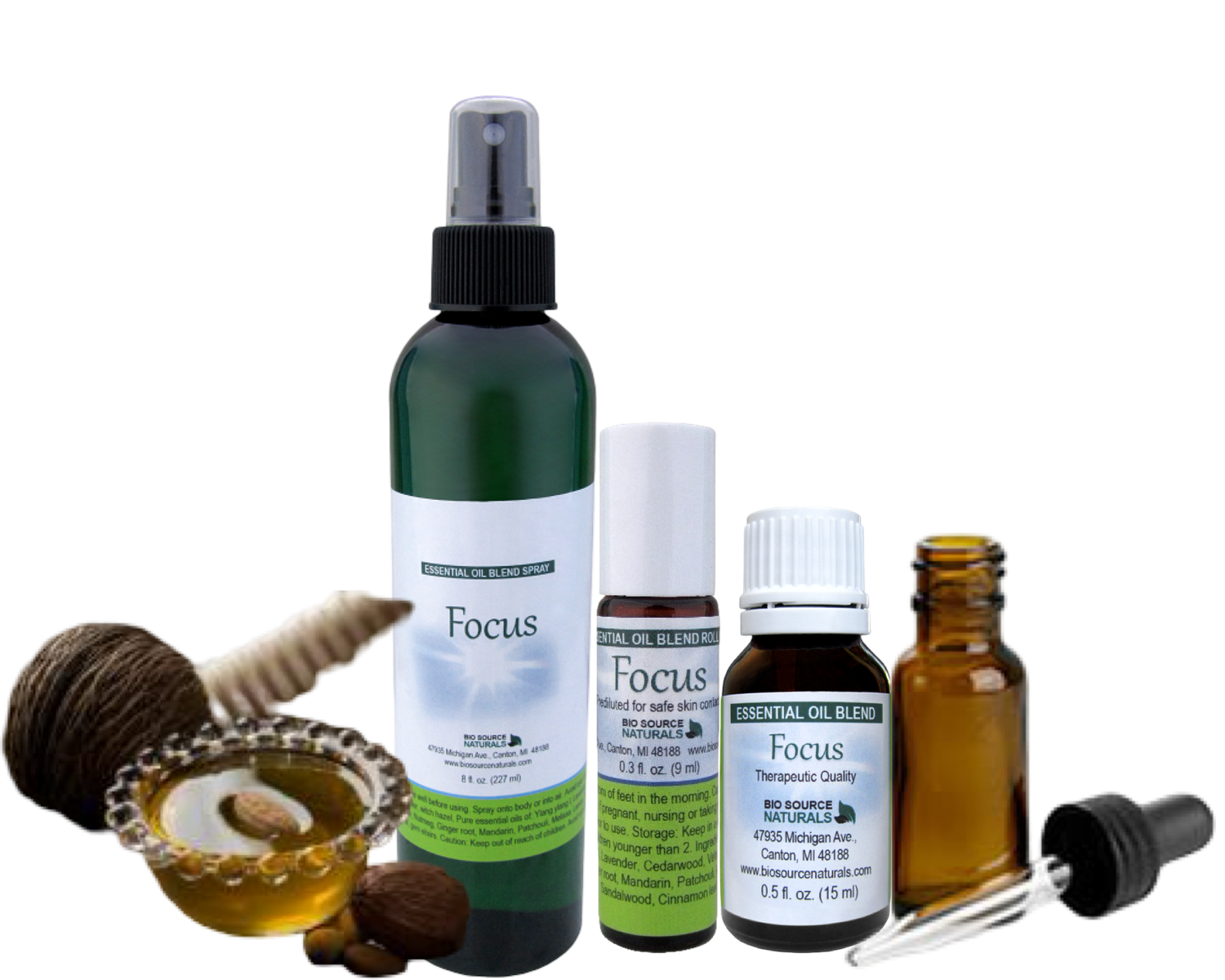 Focus Essential Oil Blend  Collection (Specially Priced For Gift Giving)
