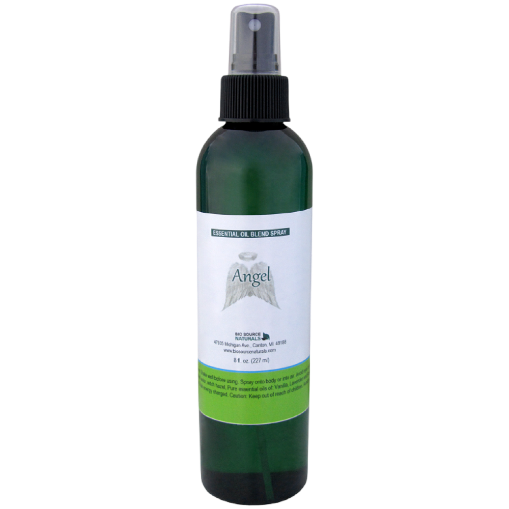 Angel Essential Oil Blend - 8 fl oz (227 ml) Spray with 6 ALL-NEW EFT Tapping, Affirmations, Journal Entry Prompts for Spiritual Healing