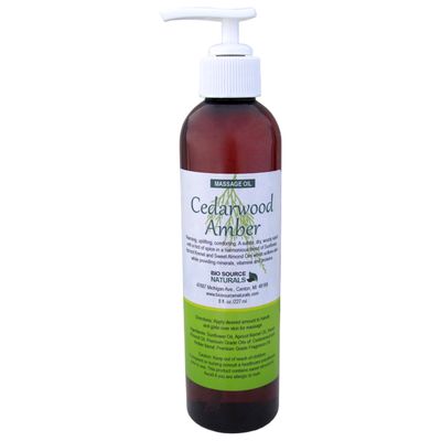 Cedarwood Amber Massage Oil 8 fl oz (227 ml)
