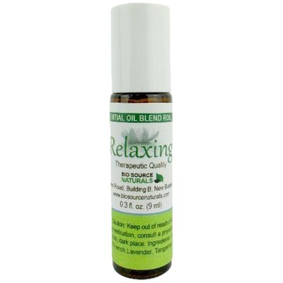 Relaxing Essential Oil Blend Roll-On - 0.3 fl oz (9 ml) Amber Glass Roll-On Bottle with Stainless Steel Roller Ball and Cap