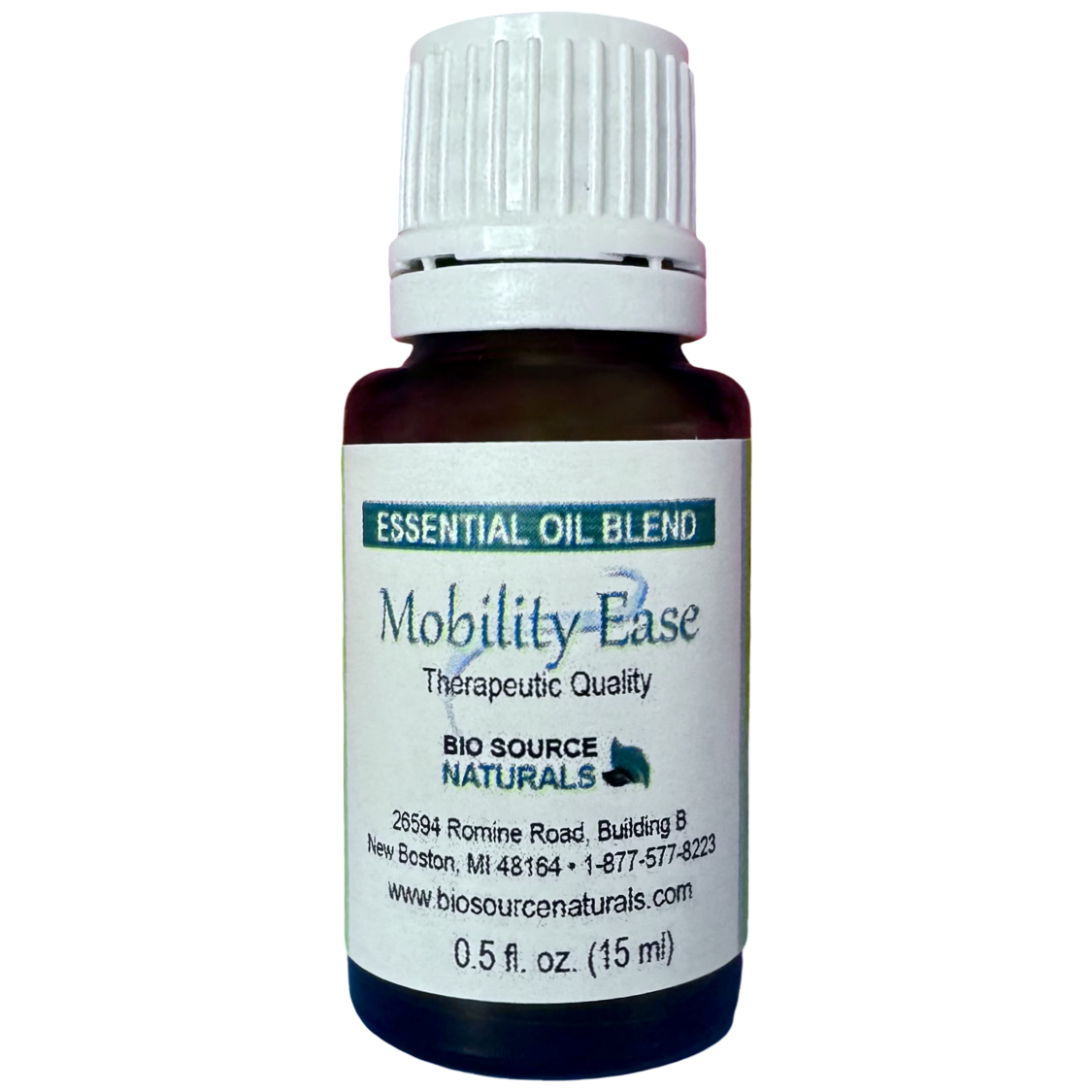 Mobility Ease Essential Oil Blend Bottle – Topical Aromatherapy for Joint &amp; Muscle Comfort, Stiffness &amp; Overworked Areas