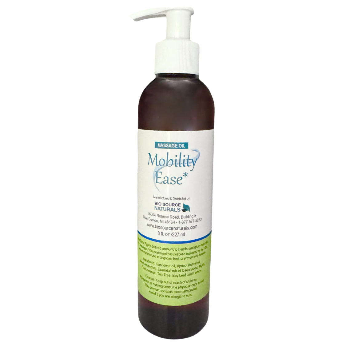 Mobility Ease Massage Oil Bottle – Topical Aromatherapy for Joint &amp; Muscle Comfort, Stiffness &amp; Overworked Areas