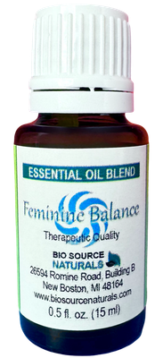 Feminine Balance Essential Oil Blend Bottle – Topical Aromatherapy for Emotional Calm, Monthly Cycle Support &amp; Well-Being