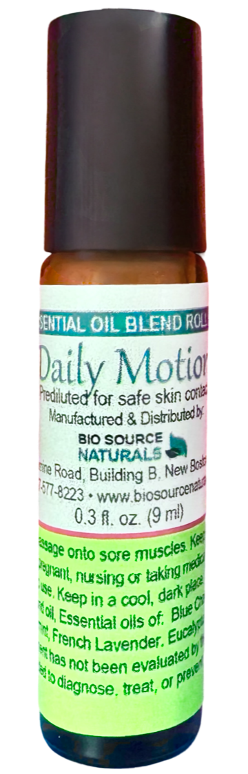 Daily Motion Essential Oil Blend Roll-On Bottle – Topical Aromatherapy for Tired Muscles, Joint Discomfort &amp; Physical Overuse
