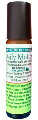 Daily Motion Essential Oil Blend Roll-On Bottle – Topical Aromatherapy for Tired Muscles, Joint Discomfort &amp; Physical Overuse
