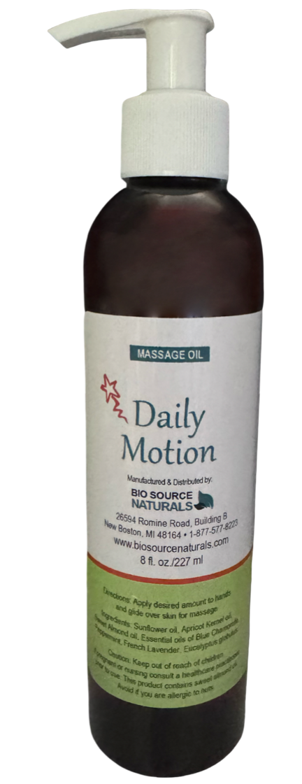 Daily Motion Essential Oil Blend Massage Oil | Includes 12 EFT Tapping Scripts, Affirmations &amp; Journal Prompts for Body-Mind Healing