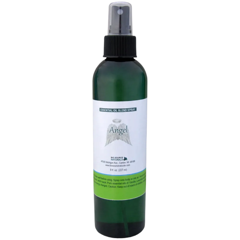 Angel Essential Oil Blend - 8 fl oz (227 ml) Spray with 6 ALL-NEW EFT Tapping, Affirmations, Journal Entry Prompts for Spiritual Healing
