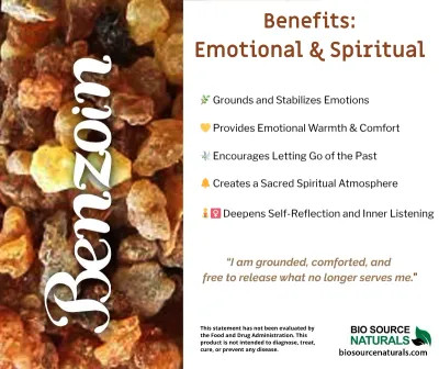 Benzoin Resin Oil with Analysis Report &amp; Free Affirmation Digital Card