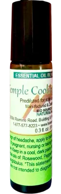 Temple Cooling Comfort Essential Oil Blend  Roll-On | Includes 4 EFT Tapping Scripts, Affirmations &amp; Journal Prompts for Body-Mind Healing