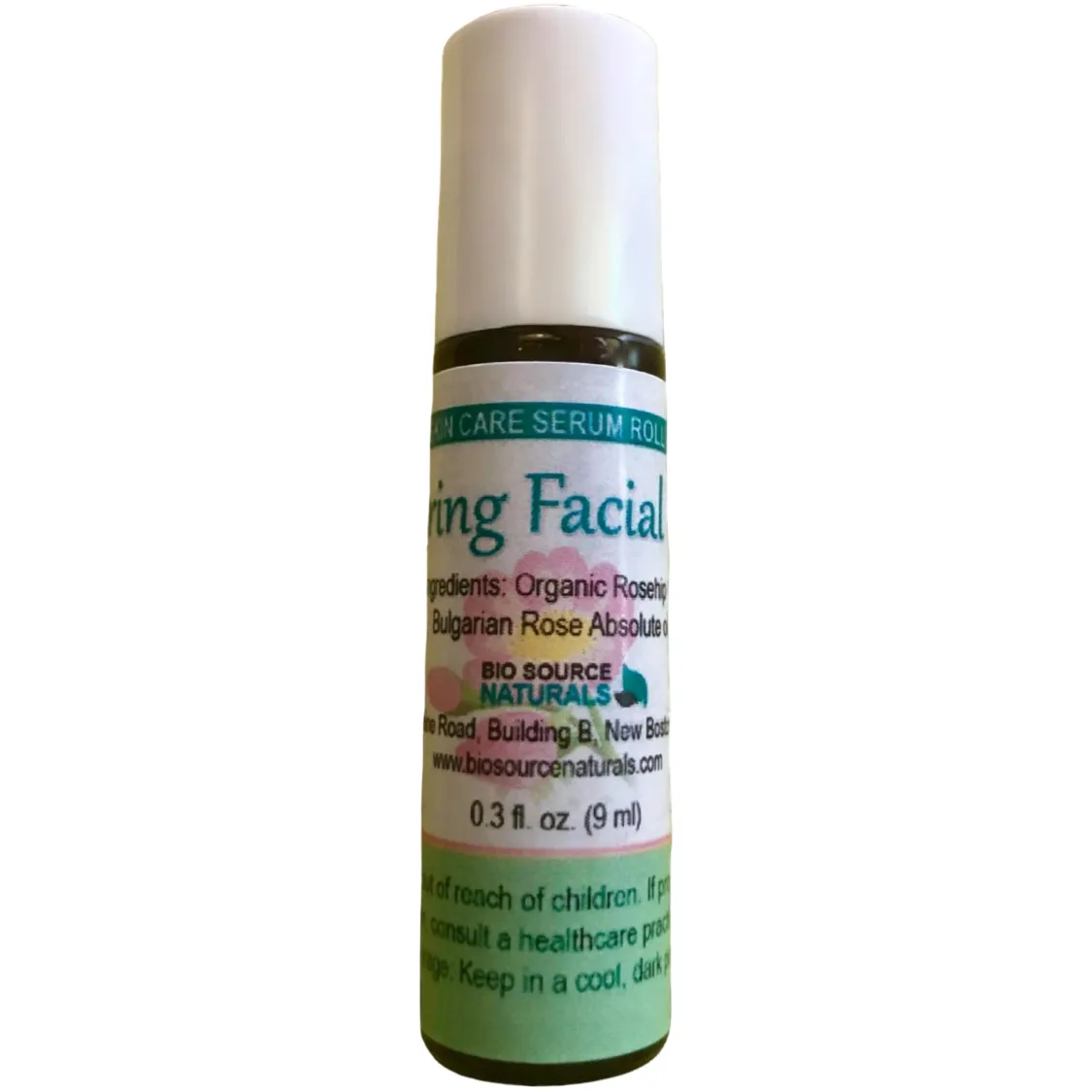 Restoring Facial Serum Roll-On - 0.3 fl oz (9 ml) Amber Glass Roll-On Bottle with Stainless Steel Roller Ball and Cap