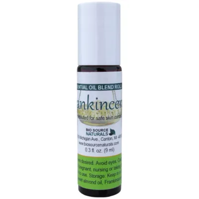 Frankincense Pure Essential Oil Roll-On  ml) Amber Glass Roll-On Bottle with Stainless Steel Roller Ball and Cap
