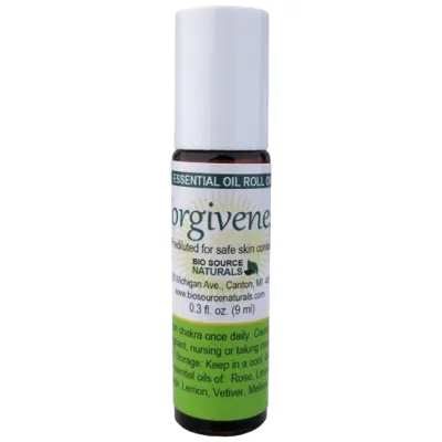 Forgiveness Essential Oil Blend Roll-On - 0.3 fl oz (9 ml) Amber Glass Roll-On Bottle with Stainless Steel Roller Ball and Cap