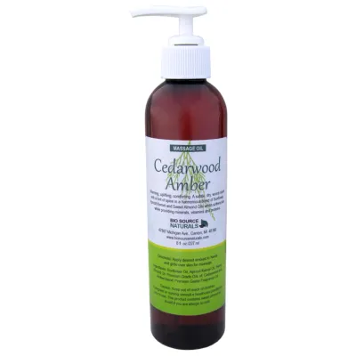 Cedarwood Amber Massage Oil 8 fl oz (227 ml)
