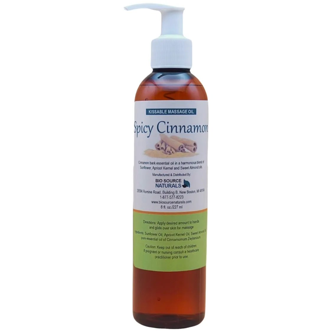 Spicy Cinnamon Flavor Kissable Massage Oil 8 fl oz (227ml)