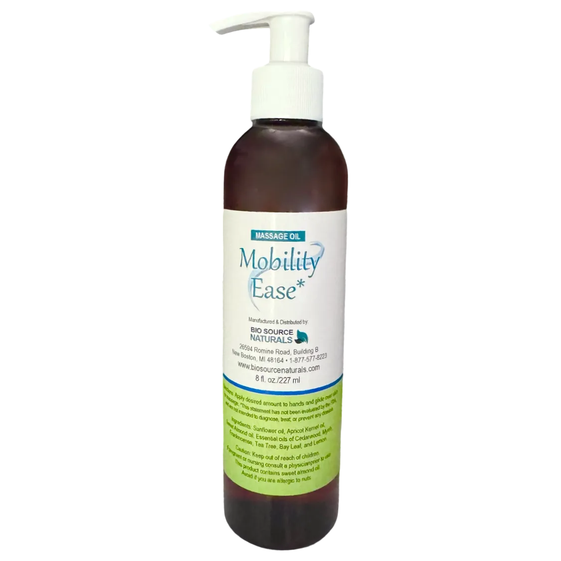 Mobility Ease Massage Oil Bottle – Topical Aromatherapy for Joint &amp; Muscle Comfort After Physical Activity