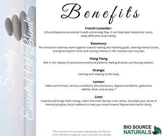 Serenity Essential Oil Blend Product Bulletin