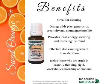 Orange, Sweet 5X Pure Essential Oil Product Bulletin
