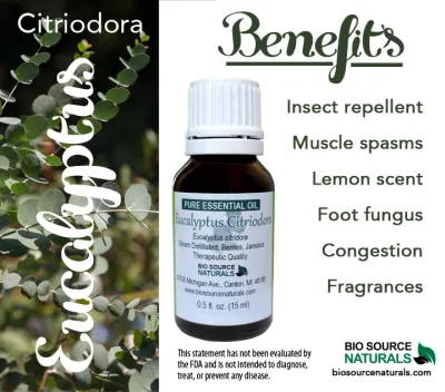 Eucalyptus, Citriodora Pure Essential Oil Product Bulletin