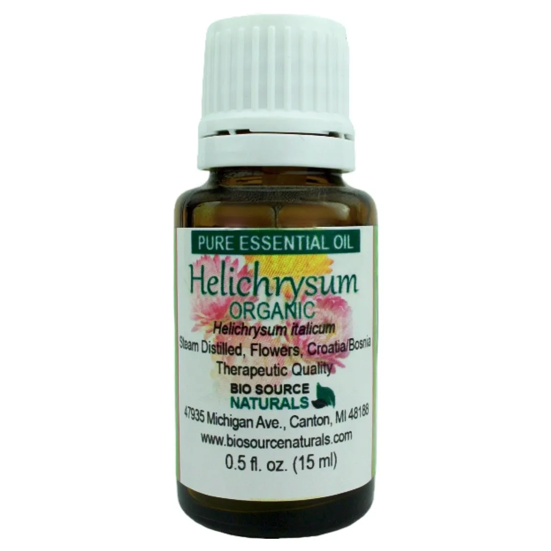 Helichrysum, Organic (Helichrysum italicum) Pure Essential Oil with Analysis Report