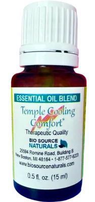 Temple Cooling Comfort Essential Oil Blend – Multiple Sizes | Includes 12 EFT Tapping Scripts, Affirmations &amp; Journal Prompts for Body-Mind Healing