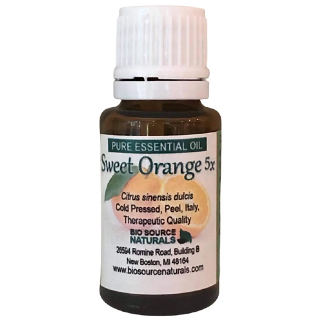 Orange, Sweet 5X Pure Essential Oil with Analysis Report
