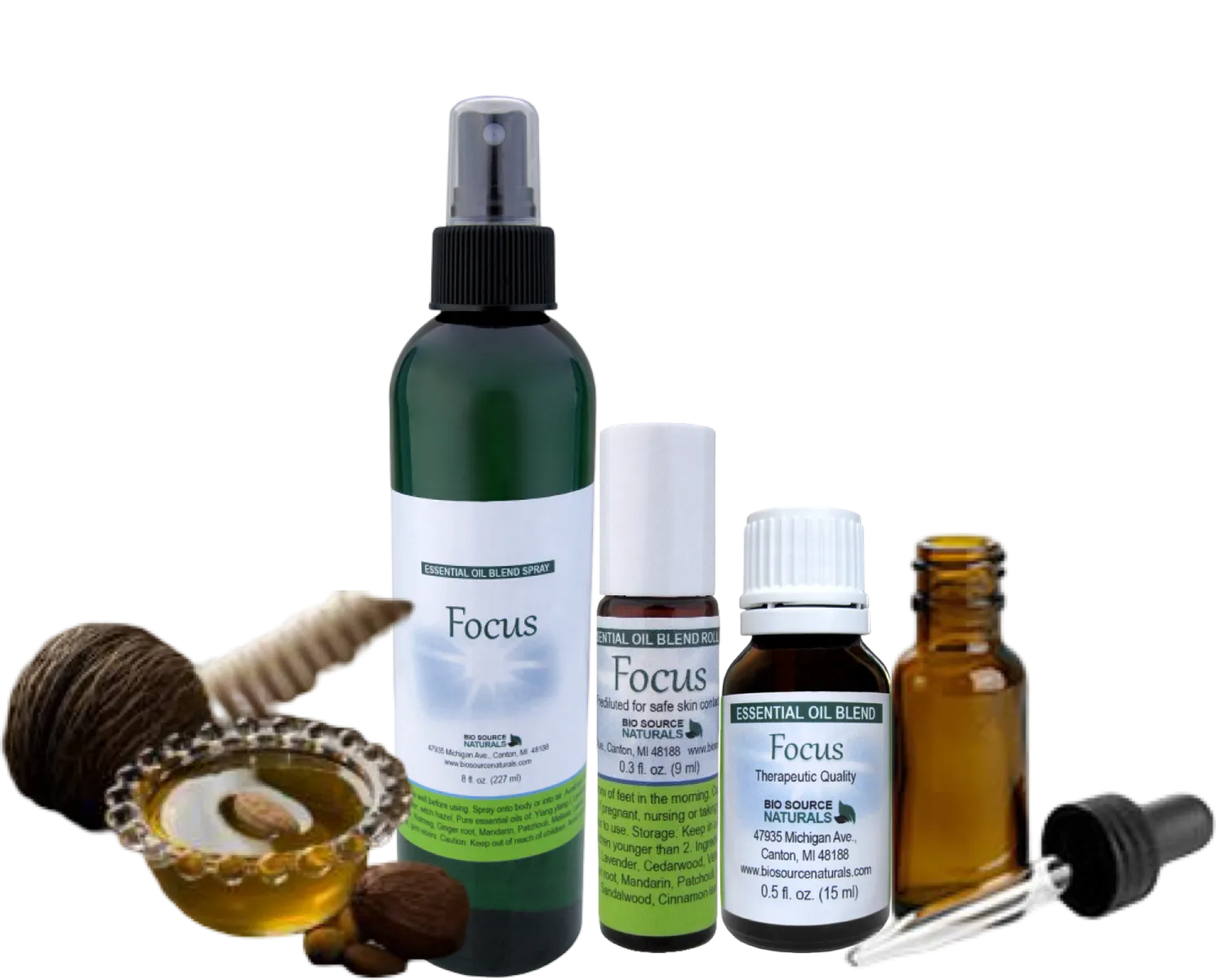 Focus Essential Oil Blend  Collection (Specially Priced For Gift Giving)