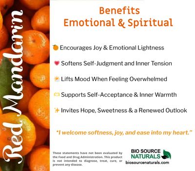 Red Mandarin Pure Essential Oil with Analysis Report & Free Affirmation Digital Card