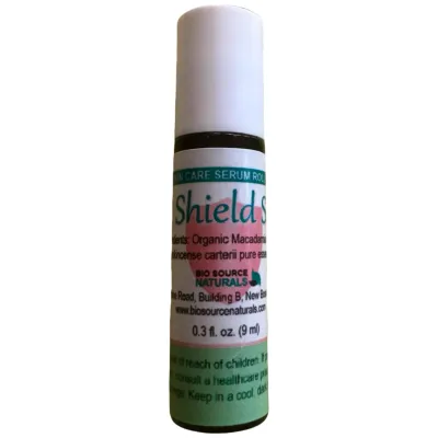 Skin Shield Skin Care Serum Roll-On - 0.3 fl oz (9 ml) Amber Glass Roll-On Bottle with Stainless Steel Roller Ball and Cap