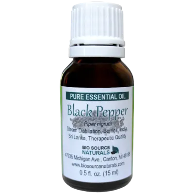 Black Pepper Pure Essential Oil with Analysis Report &amp; Free Affirmation Digital Card
