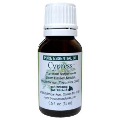 Cypress Pure Essential Oil with Analysis Report &amp; Free Affirmation Digital Card