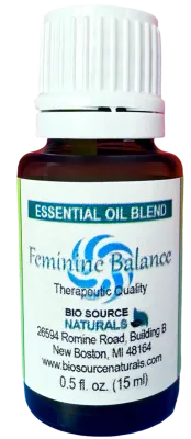 Feminine Balance Essential Oil Blend | Multiple Sizes | Includes 6 EFT Tapping Scripts, Affirmations &amp; Journal Prompts for Body-Mind Healing