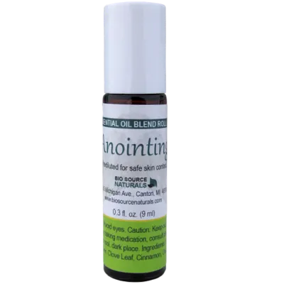 Anointing Essential Oil Blend Roll-On -0.3 fl oz (9 ml) Amber Glass Roll-On Bottle w/ Stainless Steel Roller Ball and Cap w/ 8 ALL-NEW EFT Tapping, Affirmations, Journal Prompts for Spiritual Healing