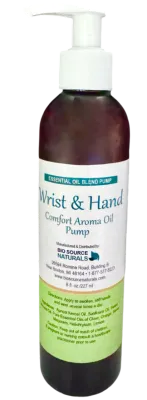 Wrist and Hand Comfort Aroma Essential Oil Blend Pump | Includes 12 EFT Tapping Scripts, Affirmations &amp; Journal Prompts for Body-Mind Healing